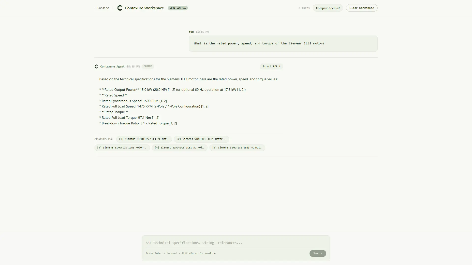 Footnote citation drawer with verbatim text snippets